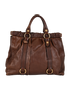 Gathered Tote, &pound;390, Handbags, Brown, Leather, Back view